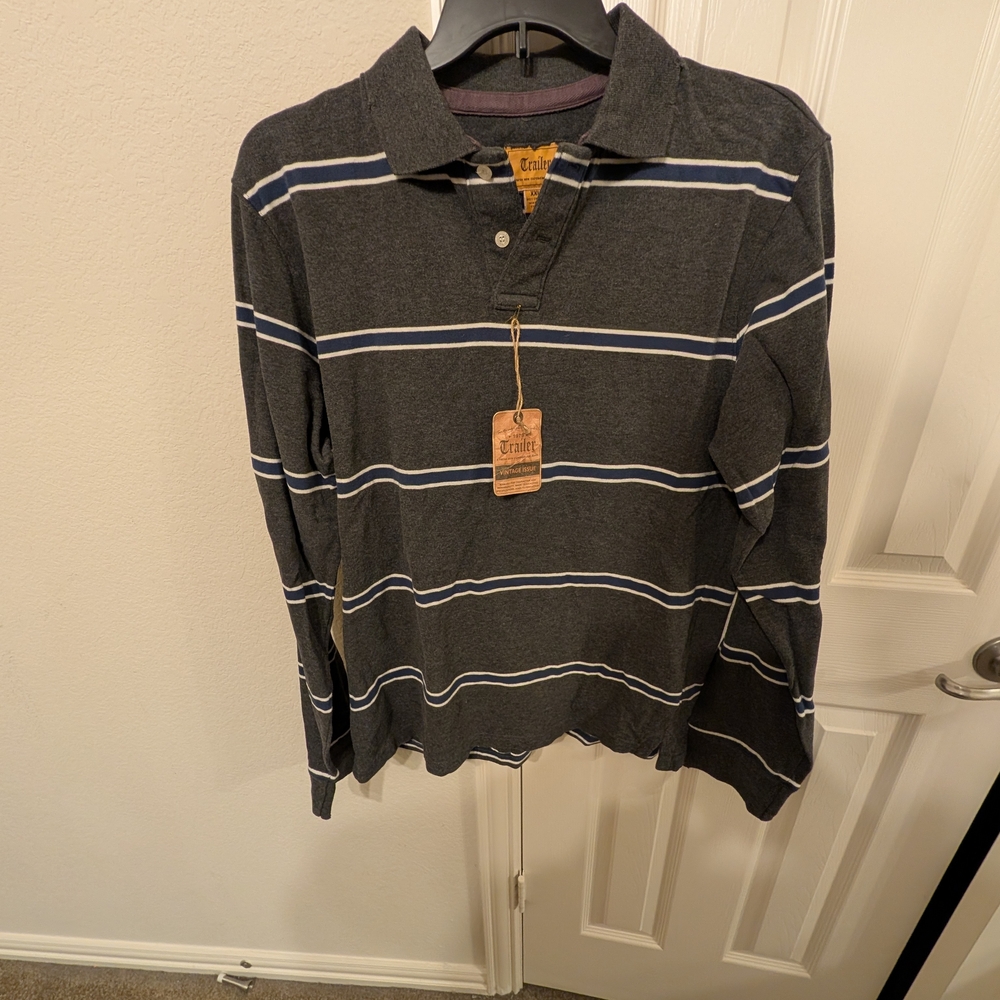 Black Striped Men's Polo Shirt